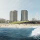 Illustration for article titled These Architects Want To Build a Surf Park That Floats In the Ocean